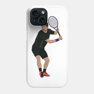 Best tennis backhand illustration Phone Case