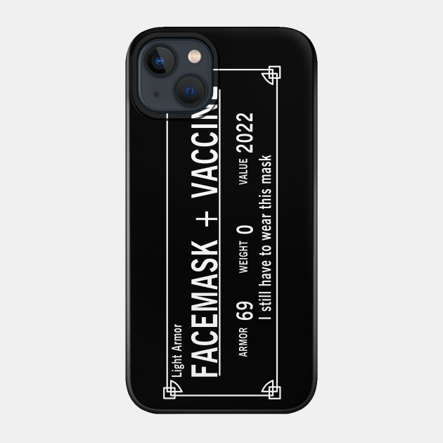 Funny Face Mask Design - Light Skyrim Vaccine Meme - Gaming - Phone Case