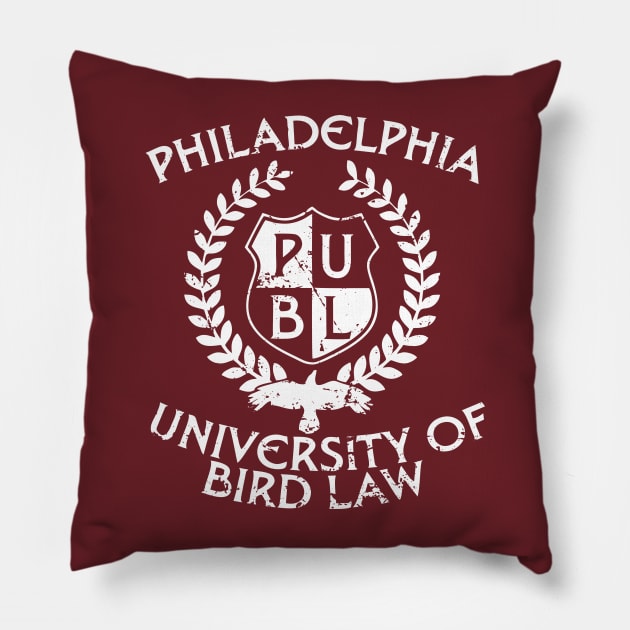 Philadelphia University of Bird Law Pillow by The Sarah Gibs