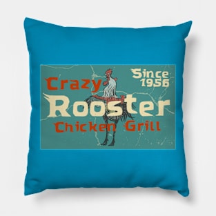 Retro poster chicken Pillow