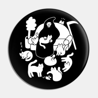 Death And His Cats Pin