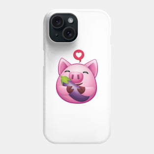 Eggplant Piggy Phone Case