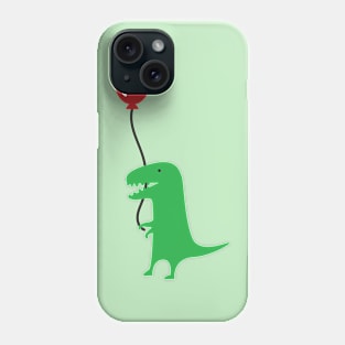 A Dinosaur and his red Balloon Phone Case