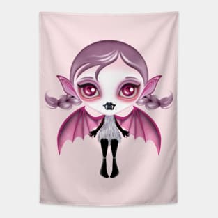 Pink Bat Girl Tapestry