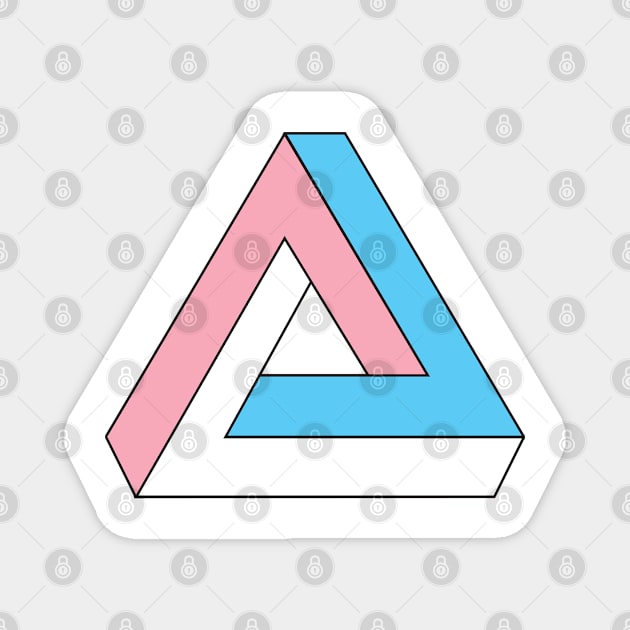 Penrose Triangle - Trans Pride Magnet by LaLunaWinters