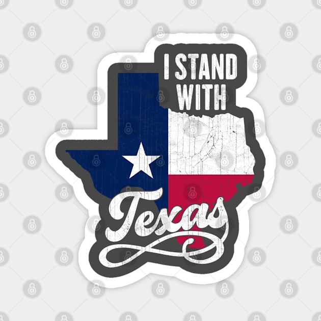 I Stand With Texas Magnet by devilcat.art