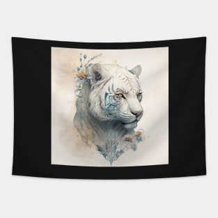 Snow Tiger Tapestry