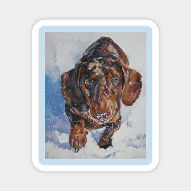 Dachshund Fine Art Painting Magnet by LASHEPARD