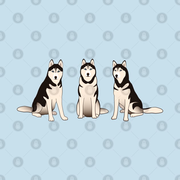 Husky Dogs by nadyabasos