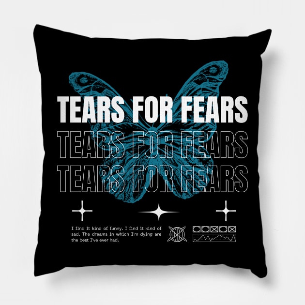 Tears For Fears // Butterfly Pillow by Saint Maxima