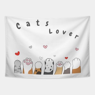 t shirt cats lover i love cats so much Tapestry