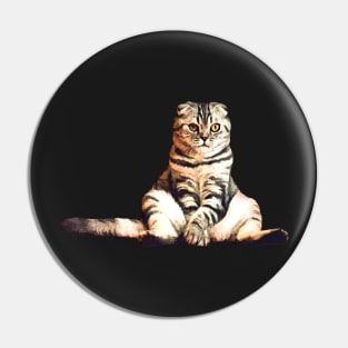 Sitting Cat is Feeling Bored Pin