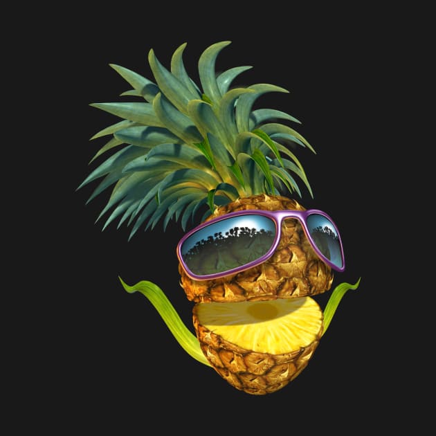 Pineapple with Sunglasses by lightidea