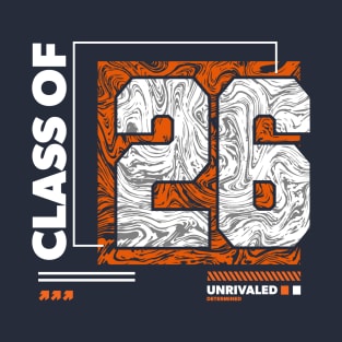 Class of 2026 Urban Streetwear // Graduation Class of '26 Orange T-Shirt