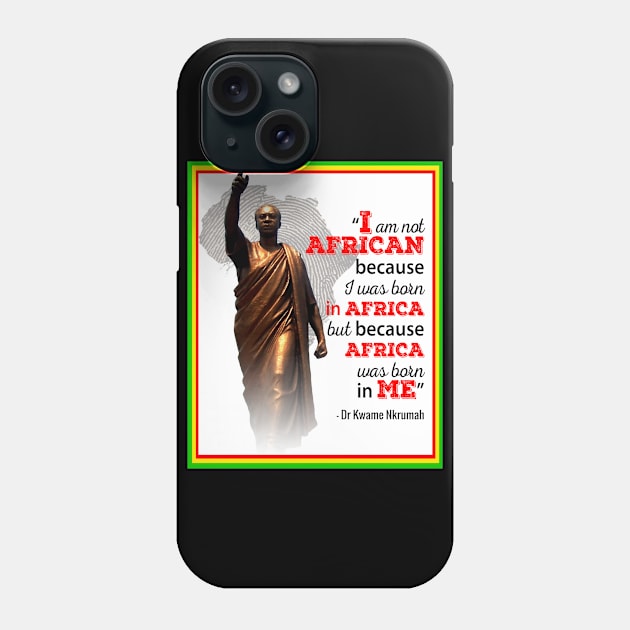 Kwame Nkrumah Phone Case by ArtisticFloetry