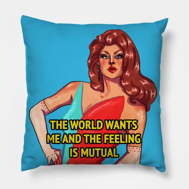 Scarlet Envy Pillow by giuliarenzi