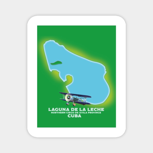 Laguna de la Leche, Cuba Lake map Magnet by nickemporium1