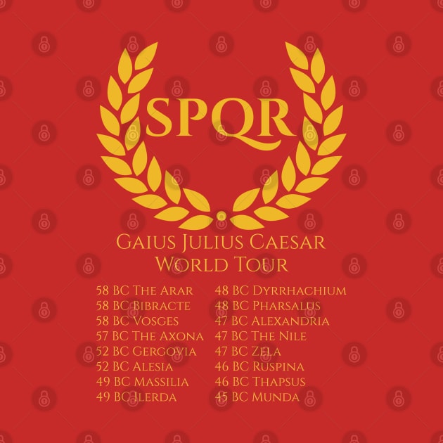 Gaius Julius Caesar World Tour Ancient Roman History by Styr Designs