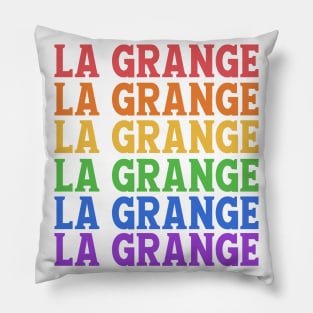 LA GRANGE RAINBOW TYPOGRAPHY Pillow