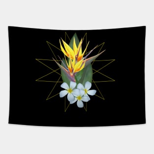 Frangipani - Strelicia - tropical Flowers in Africa Tapestry