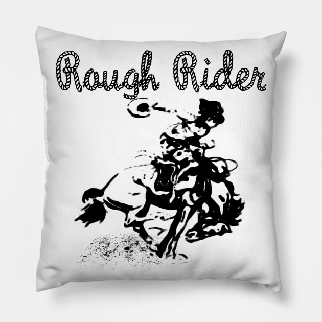 Rough Horse Rider Pillow by itsme
