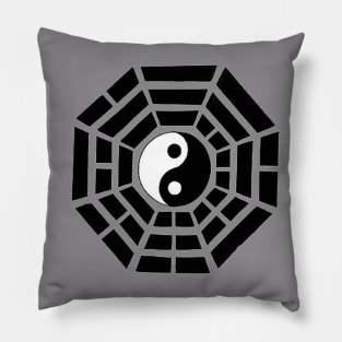 Pakua - Yin Yang and Eight Trigrams (Black) Pillow