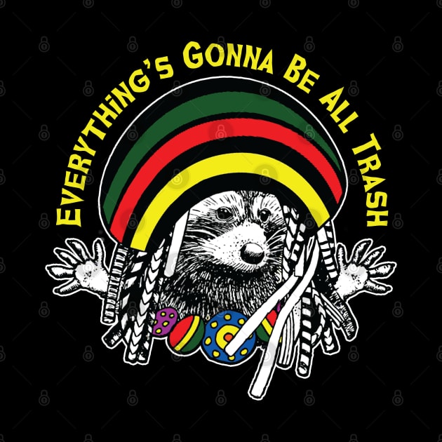 Rasta Raccoon by Alema Art