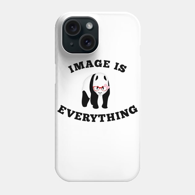 Panda in red glasses Phone Case by mailboxdisco