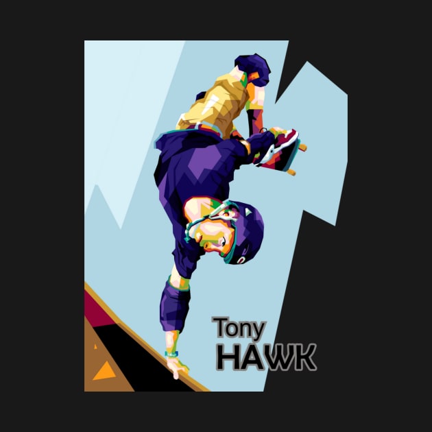 The Skater In Wpap Art by animaperio pixel retro