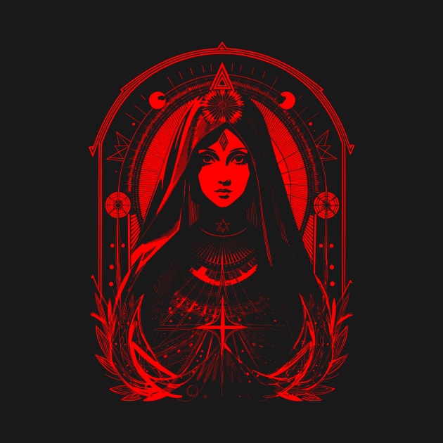 Witchcraft Occult Vintage in Red by Nerdlight Shop