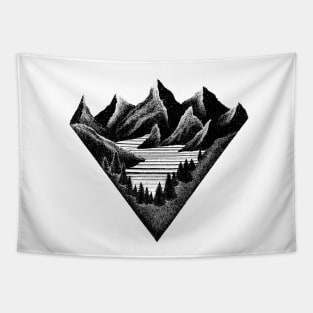 Geometric mountains Tapestry