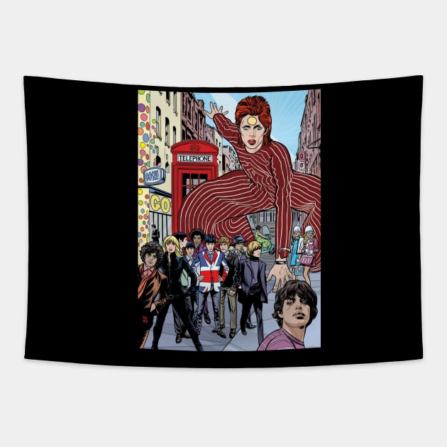 SWINGING LONDON! Tapestry by MICHAEL ALLRED