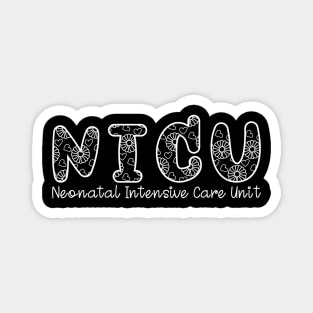 Floral Nicu Nurse Neonatal Intensive Care Unit Appreciation Magnet