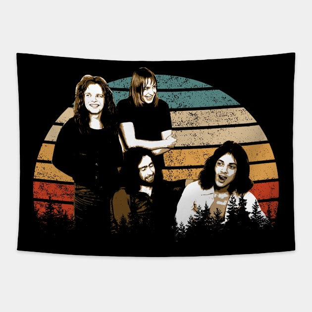 Heartfelt Harmonies Frees Band Tees, Feel the Soulful Rhythms of Classic Rock Revival Tapestry by Church Green