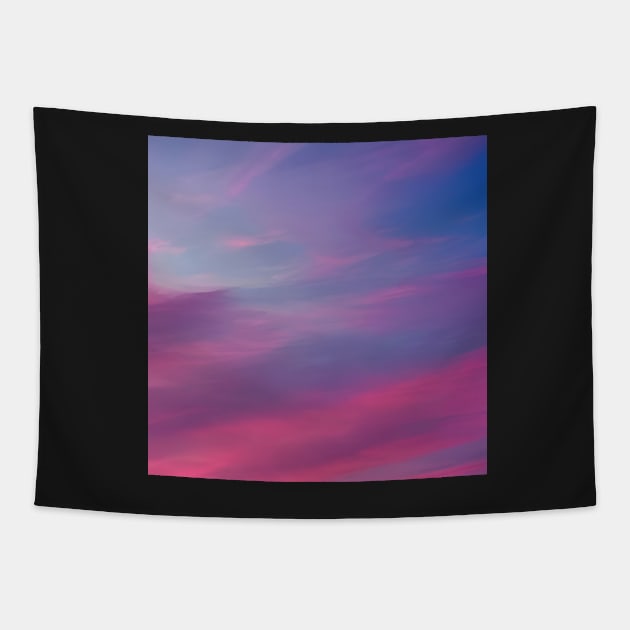 Pink Blue Sky Tapestry by Crestern