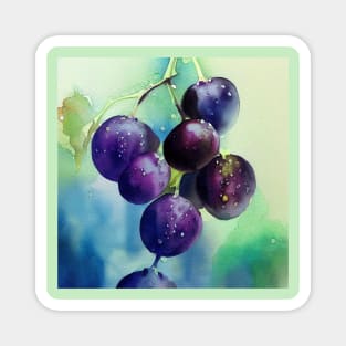 Purple Grapes Magnet