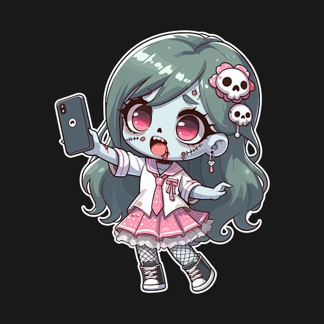 Kawaii Zombie Selfie Girl by DesignDinamique