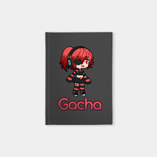 Gacha Merch Notebooks Teepublic - punk pigtails black roblox