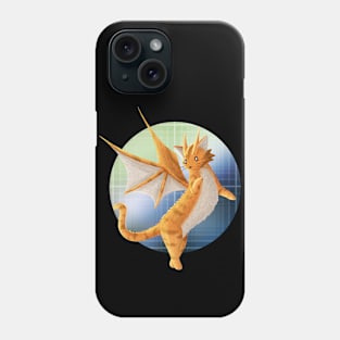 Kawaii Cat Dragon - With Background Phone Case