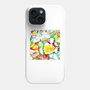 Yellow Begonias with Leaves Phone Case