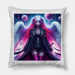 Goth Angel Girl Pillow