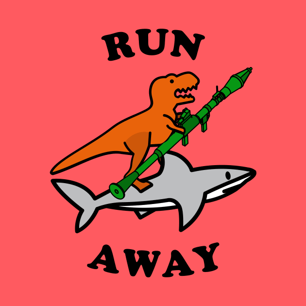 Run Away Raptor with a Rocket Launcher Riding a Shark by Electrovista