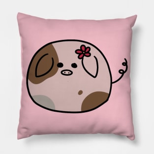 Fat Round Flower Pig Pillow