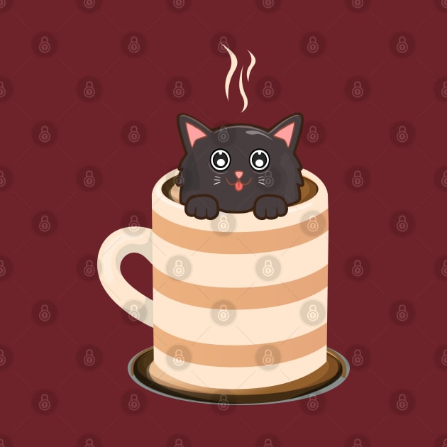 Cute Cat and Coffee by edmproject