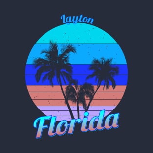 Layton Florida Retro Tropical Palm Trees Vacation T-Shirt