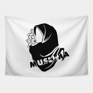 Classy Muslima dark design Tapestry