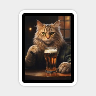 Funny Cat Beer Magnet