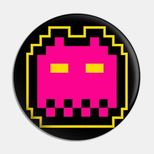 Pink Alien Cute 8 Bit Pin