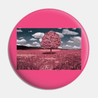 Pink Landscape Painting Pin