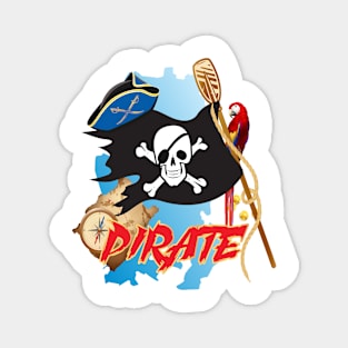 pirate red Magnet